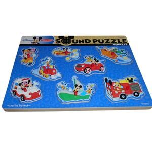Melissa & Doug Mickey Mouse & Friends Vehicles Wooden Sound Puzzle #7182